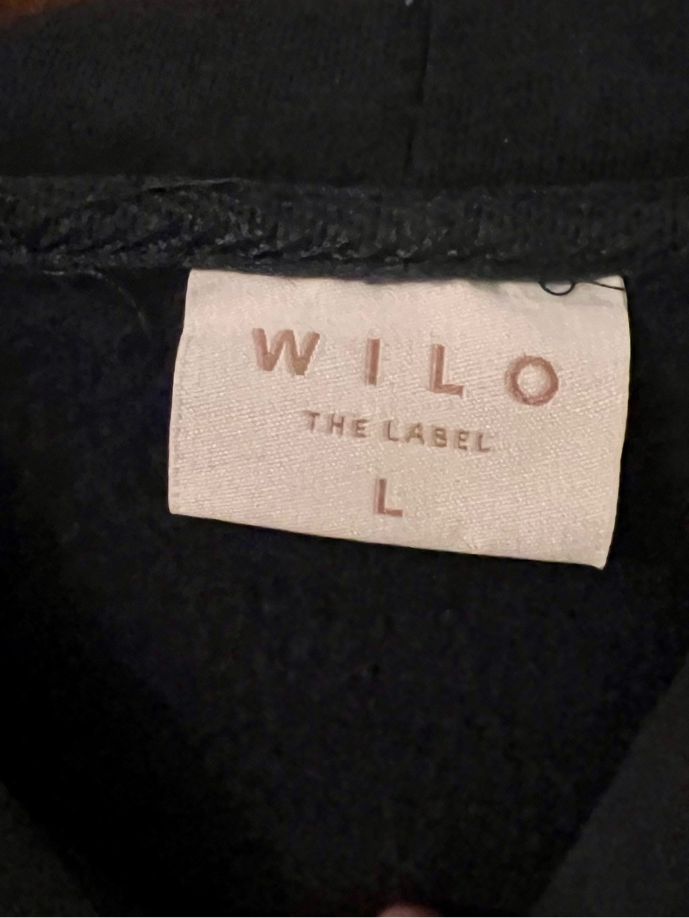 Wilo Women's Navy Hooded Sweatshirt - fits like a medium - Picture 3 of 4